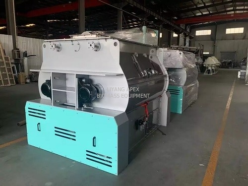 250kg 5.5kw  Double Shaft Mixer Poultry Feed Mixer Machine 60 Seconds